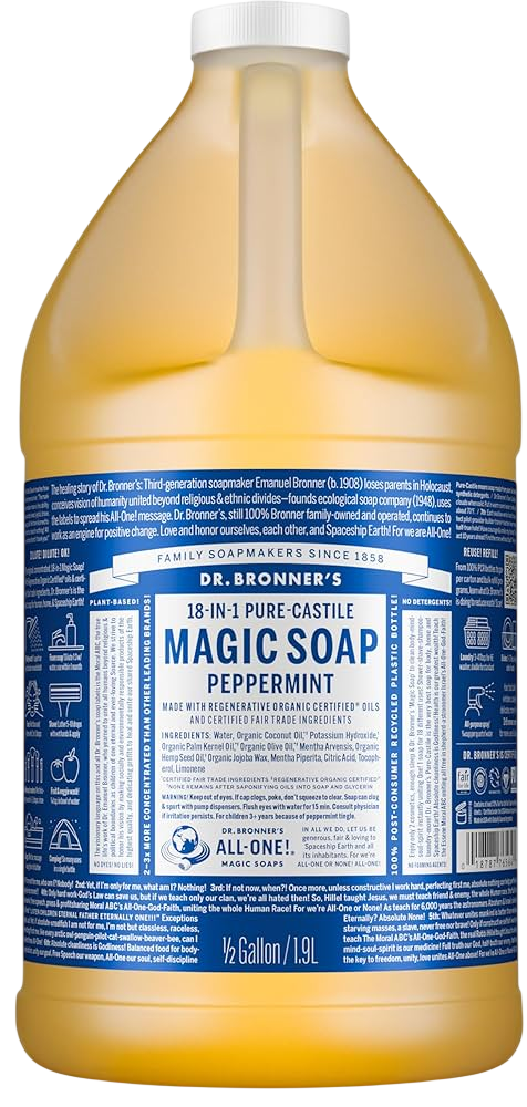 18-IN-1 Hemp Peppermint Pure-Castile Soap